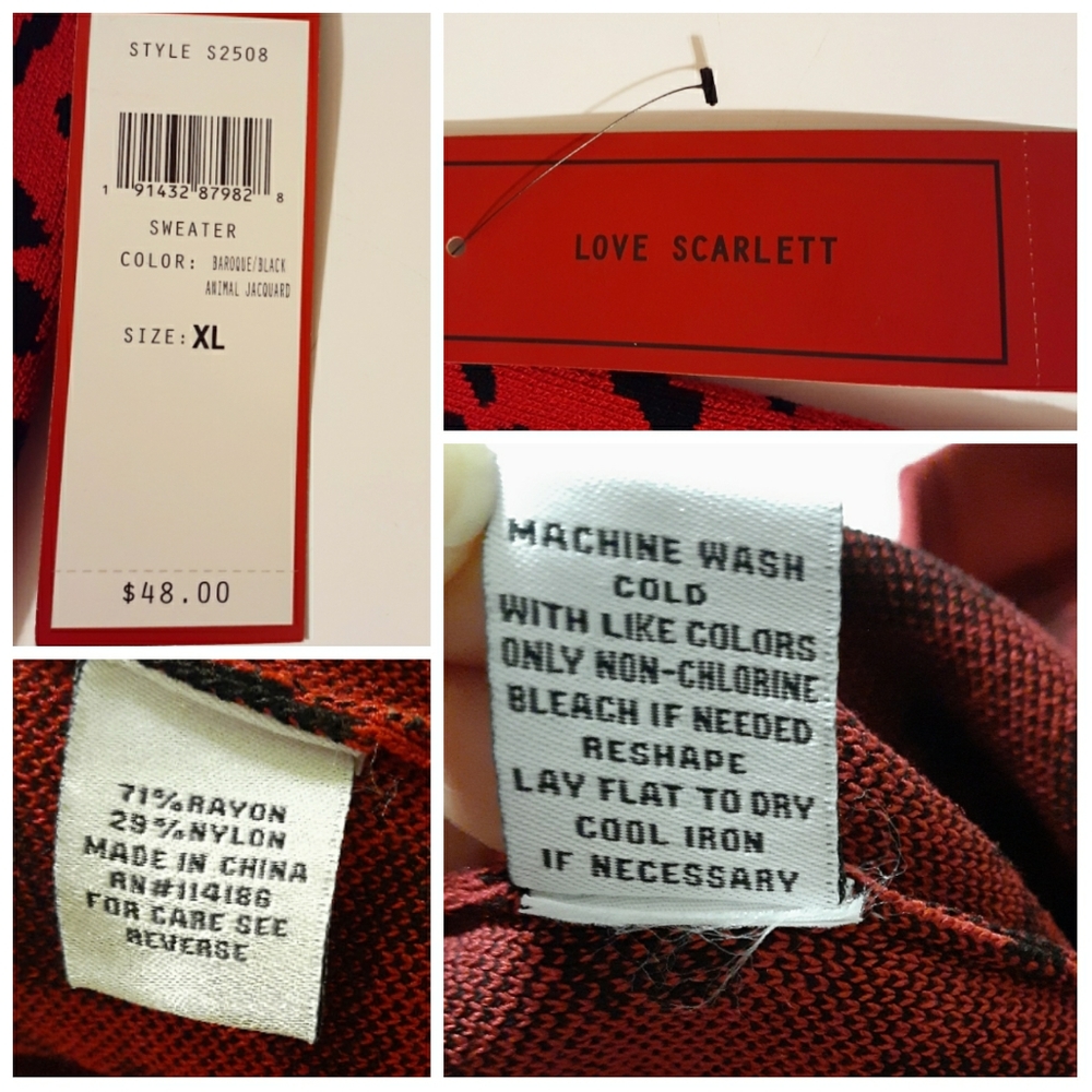 ๐NWT Love Scarlett Red & Black Leopard Skirt - Picture 3 of 7